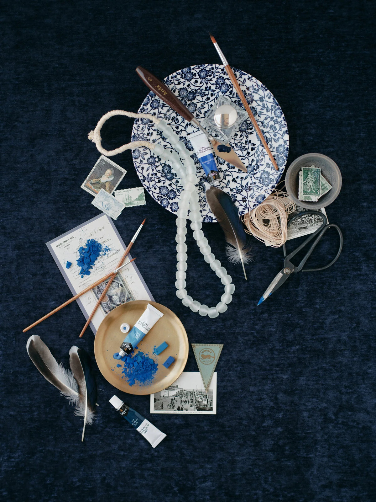THISTLE | Textured Velvet Flat Lay